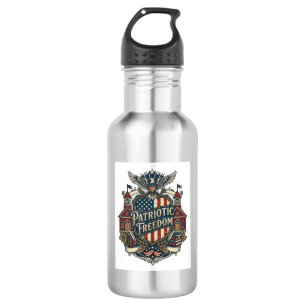 Bouteille D'eau T-shirt vectoriel graphique patriotique de rentrée