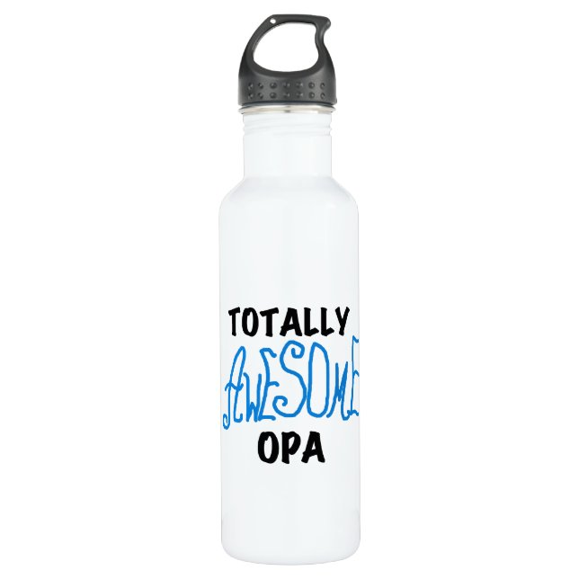 Bouteille D'eau T-shirts Opa bleu absolument géniaux et (Devant)