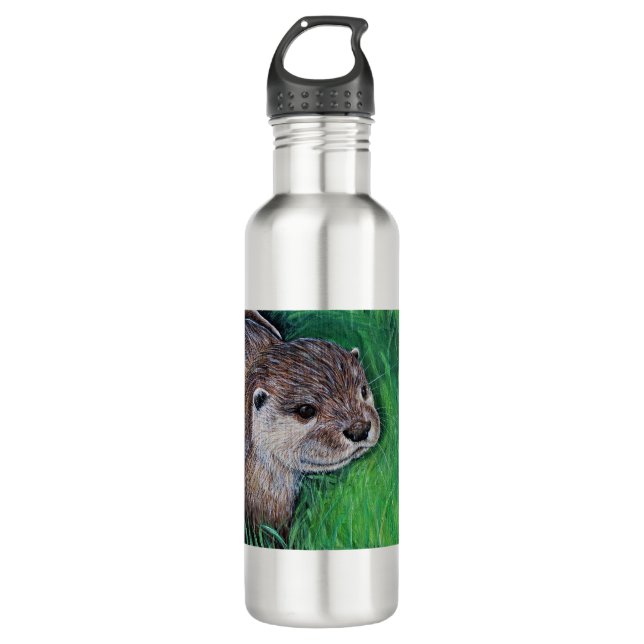Bouteille D'eau Tableau de Little River Otter (Devant)