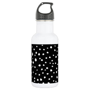 Bouteille D'eau Taches de dalmatien, Taches dalmatiennes, Noir et