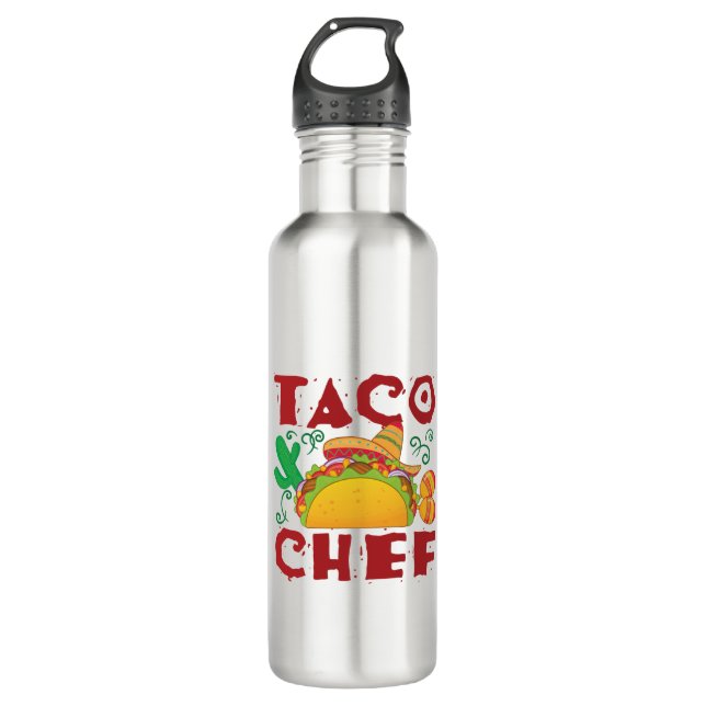 Bouteille D'eau Taco Chef Taco Truck (Devant)