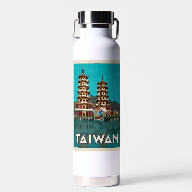 Bouteille D'eau Taïwan | Pagode Du Dragon Et Du Tigre (Avant)
