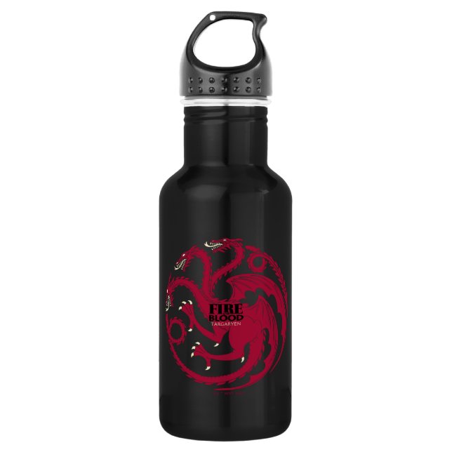 Bouteille D'eau Targaryen Sigil - Fire & Blood (Devant)