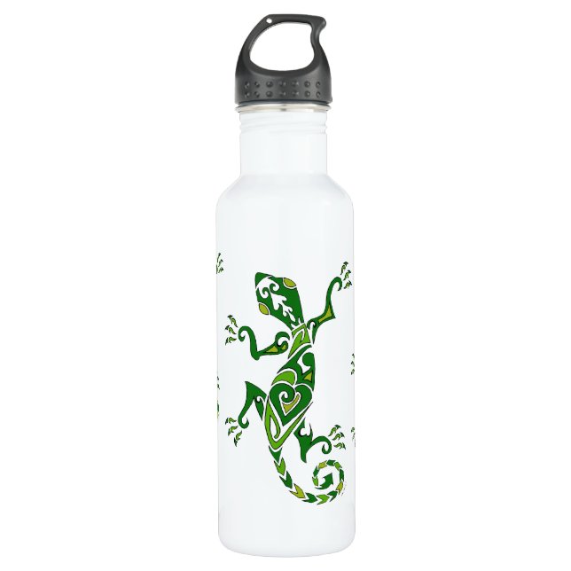 Bouteille D'eau Tatouage de lézard (Devant)