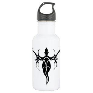 Bouteille D'eau Tatouage tribal des éléphants - noir et blanc