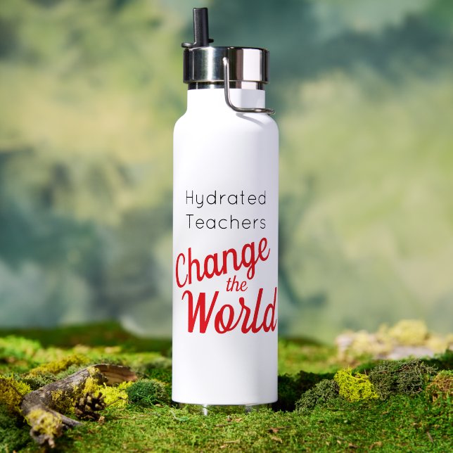 Bouteille D'eau Teacher Motivation Quote Inspiration (Extérieur (pivotée))