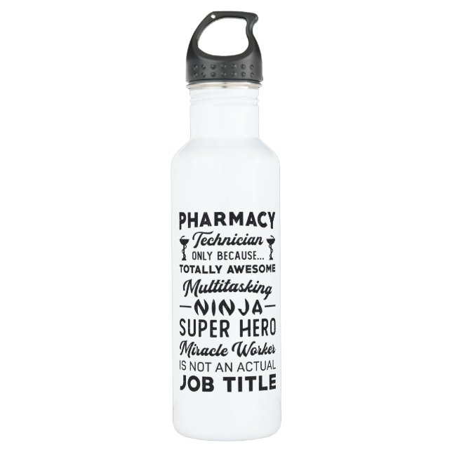 Bouteille D'eau Technicien en pharmacie Tech Hero Médecine Pharmac (Devant)