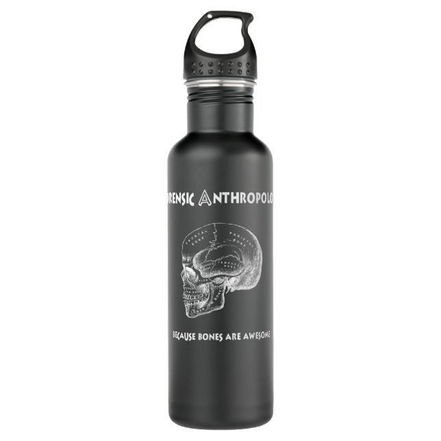Bouteille D'eau Tee d'anthropologie judiciaire  (Devant)