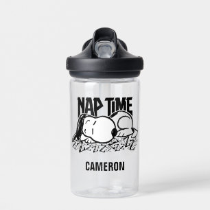 Bouteille D'eau Tee - shirt Snoopy Nap Time Ajouter Votre Nom