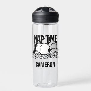 Bouteille D'eau Tee - shirt Snoopy Nap Time Ajouter Votre Nom