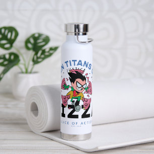 Bouteille D'eau Teen Titans Go ! Robin "Truth Justice Pizza"