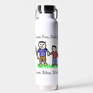 Bouteille D'eau Téléchargez l'oeuvre de votre enfant   Fête des pè