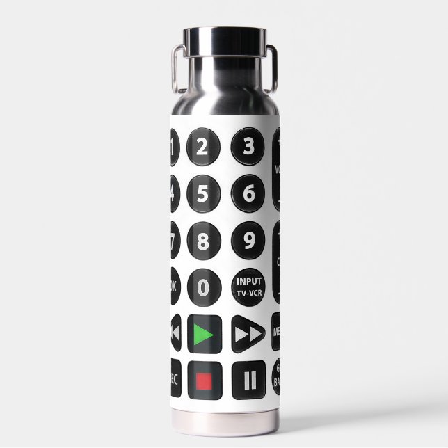 Bouteille D'eau Télécommande TV avec bouton magnétoscope (Avant)
