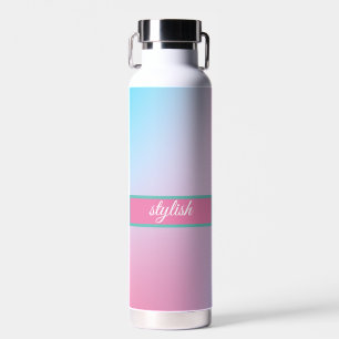 Bouteille D'eau Tendance Contemporaine Turquoise Rose Bleu