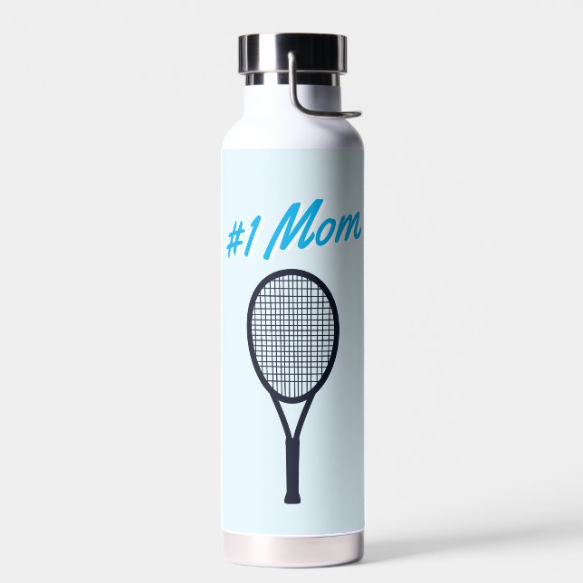 Bouteille D'eau Tennis #1 Maman Fête des Mères Cadeau bleu (Gauche)