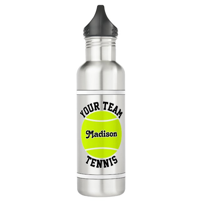 Bouteille D'eau Tennis Custom Équipe et Nom du joueur Sports (Gauche)