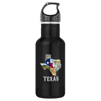 Bouteille D'eau Texas Map Drapeau Design pour les Texans fiers