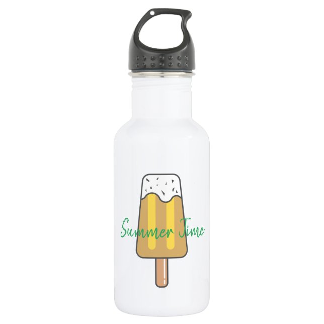 Bouteille D'eau Texte personnalisé do-it-yourself heure d'été glac (Devant)