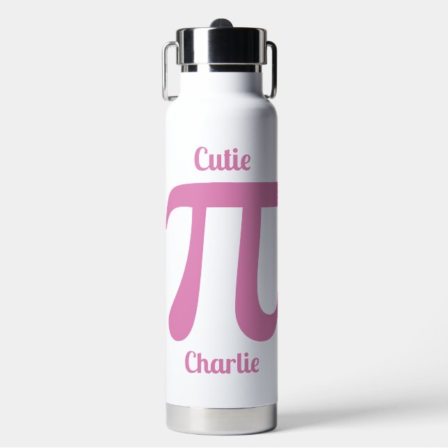 Bouteille D'eau Texte personnalisé Pi/Cutie Pi (Salle de sport)