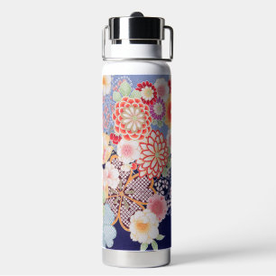 Bouteille D'eau Textile de KIMONO japonais, Fleur