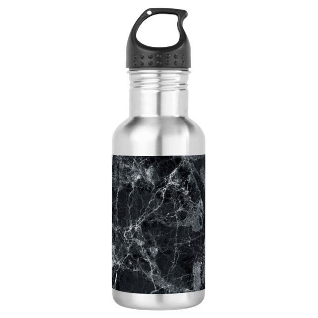 Bouteille D'eau Texture noire (Devant)