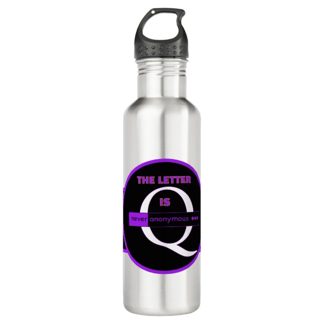 Bouteille D'eau The Letter Q | Never Anonymous – Alfa Sity Design  (Devant)