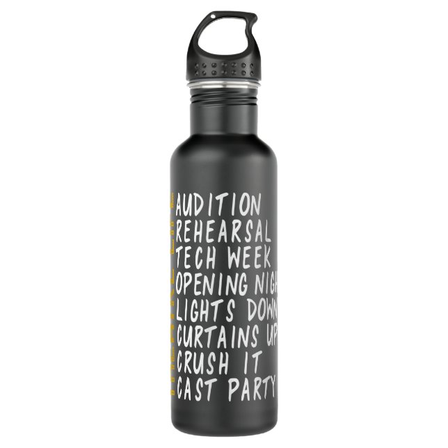 Bouteille D'eau Théâtre Cadeau Chemise par intérim Thespian Play D (Devant)