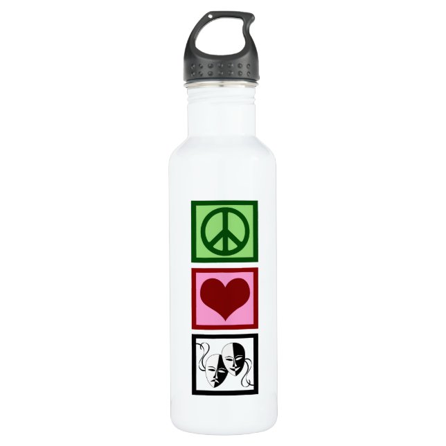Bouteille D'eau Théâtre d'amour de paix (Devant)