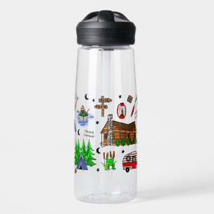 Bouteille D'eau Thème Camping ou Midwest