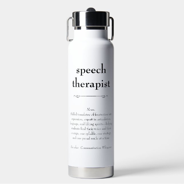 Bouteille D'eau Thérapiste de la parole Définition Merci Cadeau (Salle de sport)