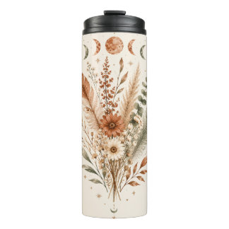 Bouteille d'eau thermale Boho Botanique Phases lun