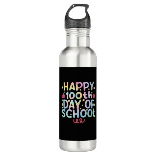 Bouteille D'eau Tie Dye Happy 100e jour d'école enseignant élève 