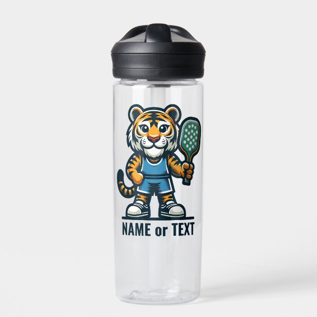 Bouteille D'eau TIGER ajouter votre propre texte - Pickleball Masc (Extérieur)