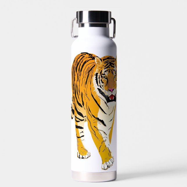Bouteille D'eau Tigre illustré (Avant)