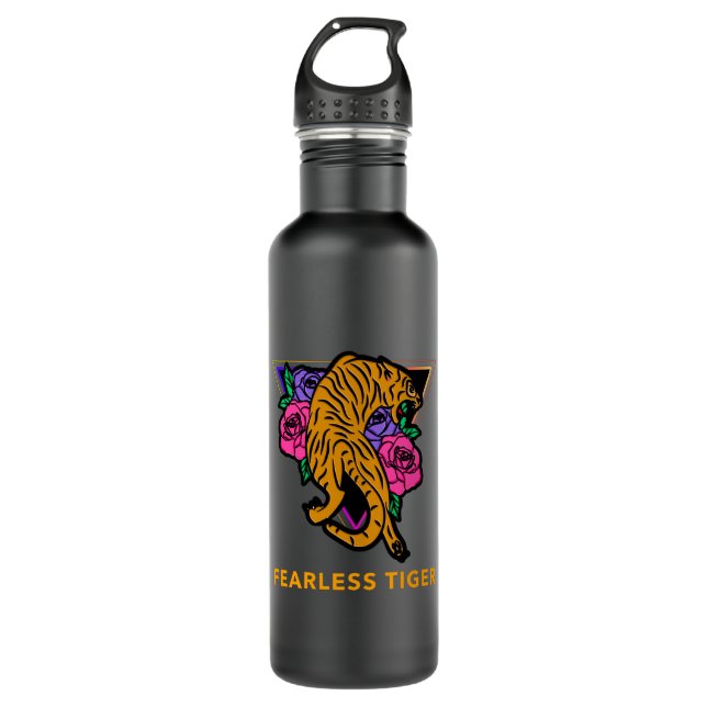 Bouteille D'eau Tigre sans peur (Devant)