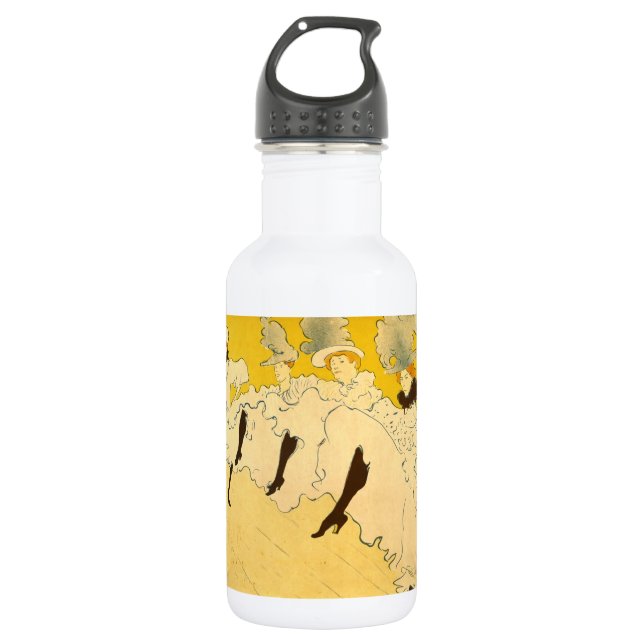 Bouteille D'eau Tolouse-Lautrec Dancing Girls Yellow Poster Art (Devant)