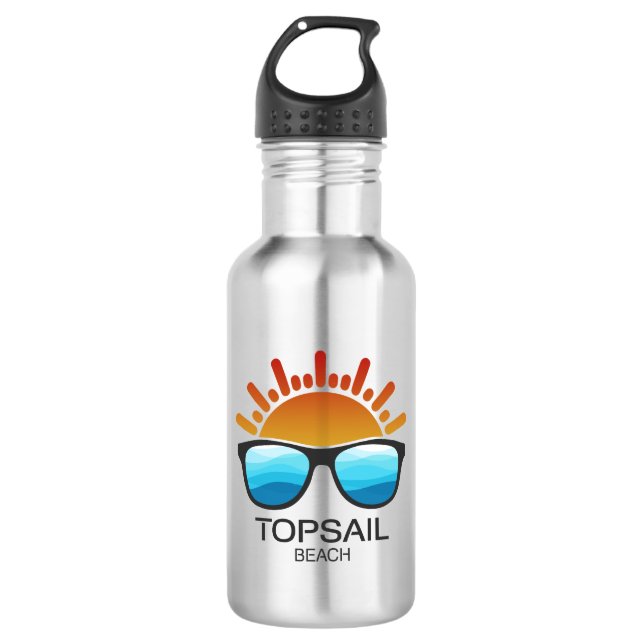 Bouteille D'eau Topsail Beach North Carolina Sunglasses (Devant)