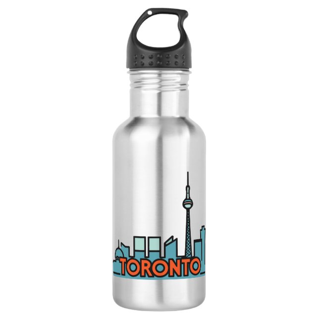 Bouteille D'eau Toronto Canada Skyline (Devant)