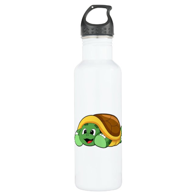Bouteille D'eau Tortue avec coquille comme couverture (Devant)