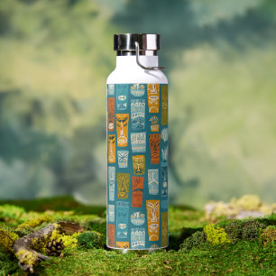 Bouteille D'eau Totems Tiki Rétro