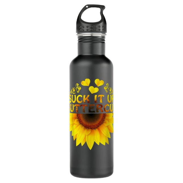Bouteille D'eau Tournesol En Coupe De Beurre (Devant)