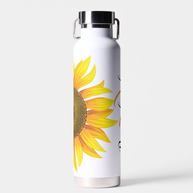 Bouteille D'eau Tournesol personnalisé  (Avant)