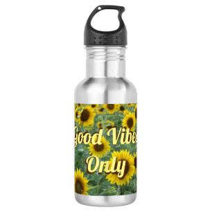 Bouteille D'eau Tournesols brillants Good Vibes uniquement