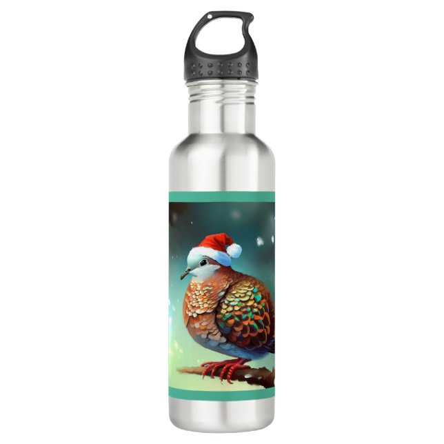 Bouteille D'eau Tourterelle de Noël Dove 3 (Devant)