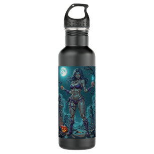 Bouteille D'eau Traite d'Halloween ou ami Zombie w Cerveau