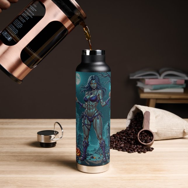 Bouteille D'eau Traite d'Halloween ou ami Zombie w Cerveau (Gym)