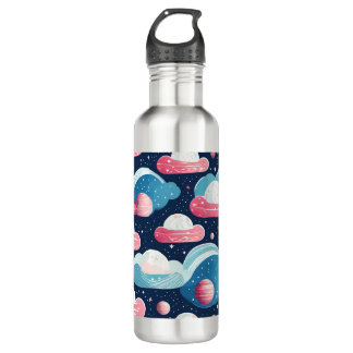 Bouteille D'eau Trans Pride Cute Galaxy Planètes Abstraites