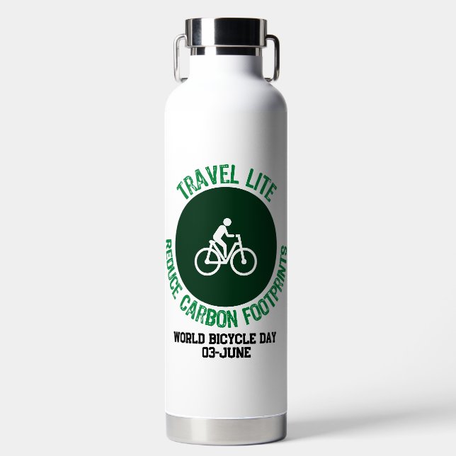 Bouteille D'eau Travel Lite, Réduire les empreintes carbone.w (Avant)
