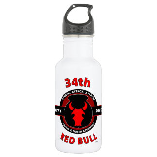 Bouteille D'eau trente-quatrième DIVISION d'INFANTERIE" RED BULL "
