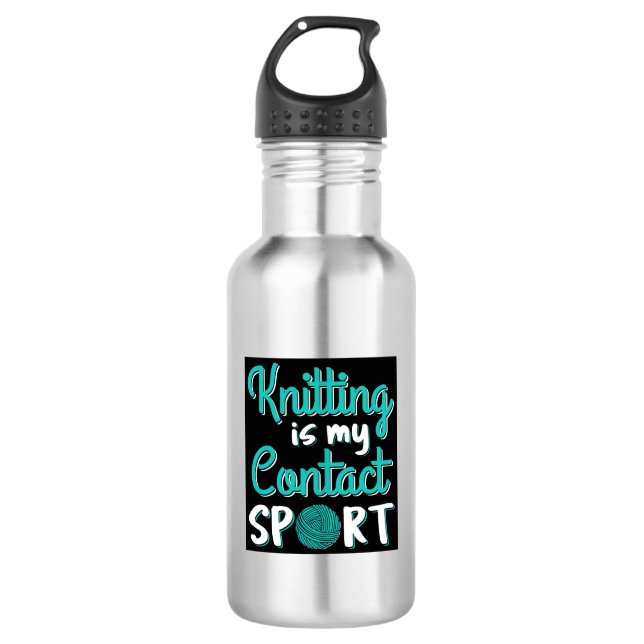 Bouteille D'eau Tricot Est Mon Contact Sport (Devant)